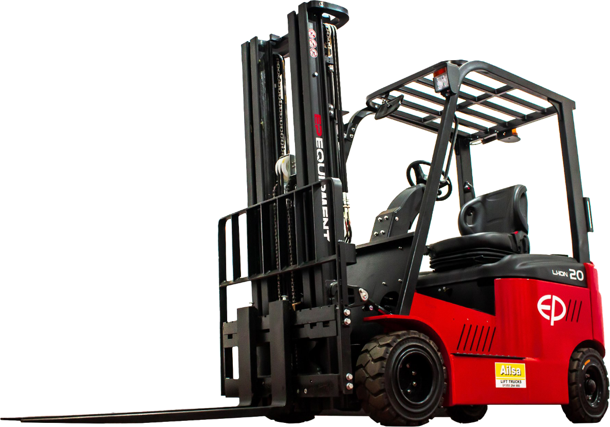 Commercial forklift unloading heavy pallets in Hertford
