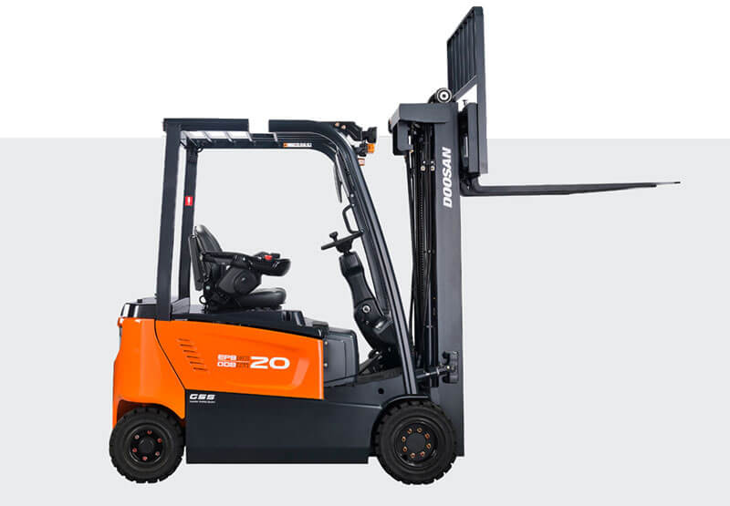 Forklift operator safely handling a commercial load in Hertford